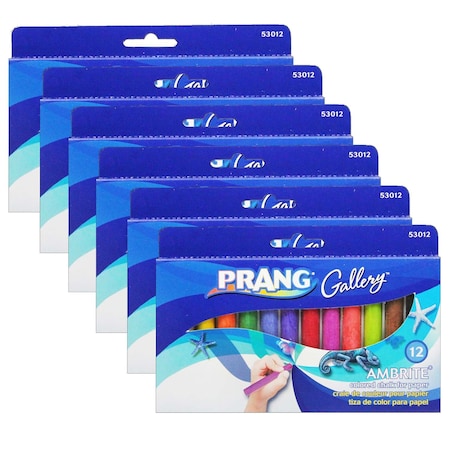 Prang Ambrite Paper Chalk, 12 Colors Per Set, 72PK 53012